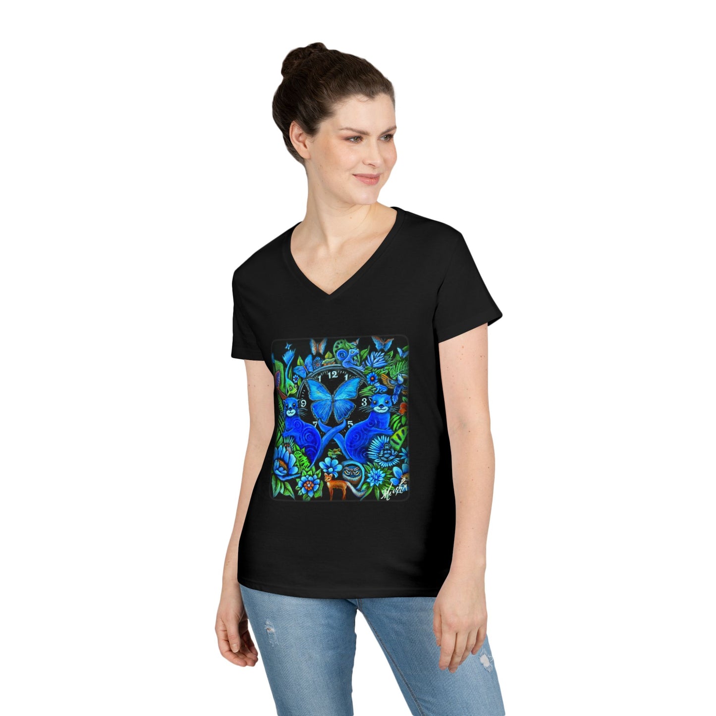 Out of Time Ladies' V-Neck T-Shirt