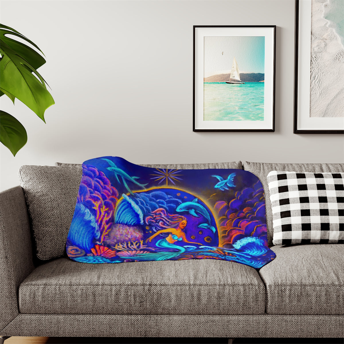 Celestrial Extraterrestrial Super Snuggly Sherpa Blanket