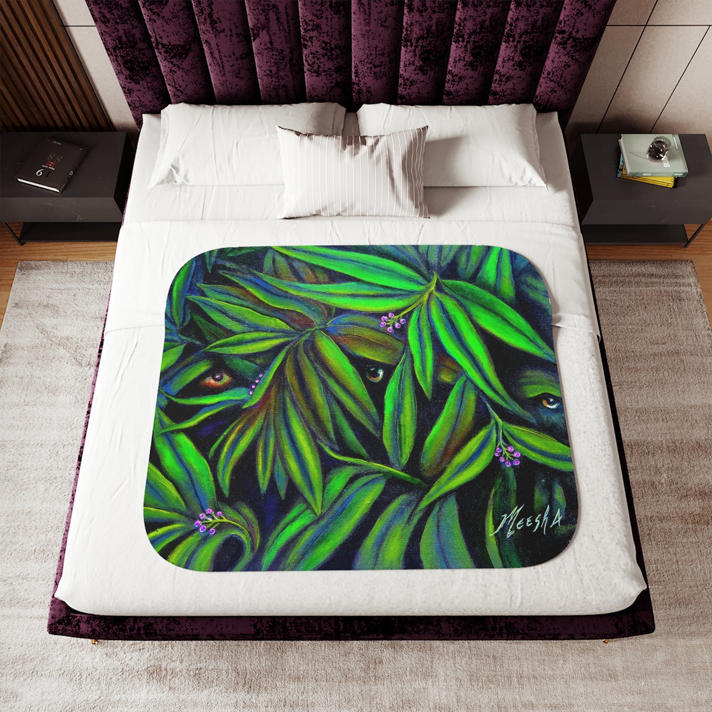 Colorful and Cozy Jeepers Peepers Sherpa Blanket