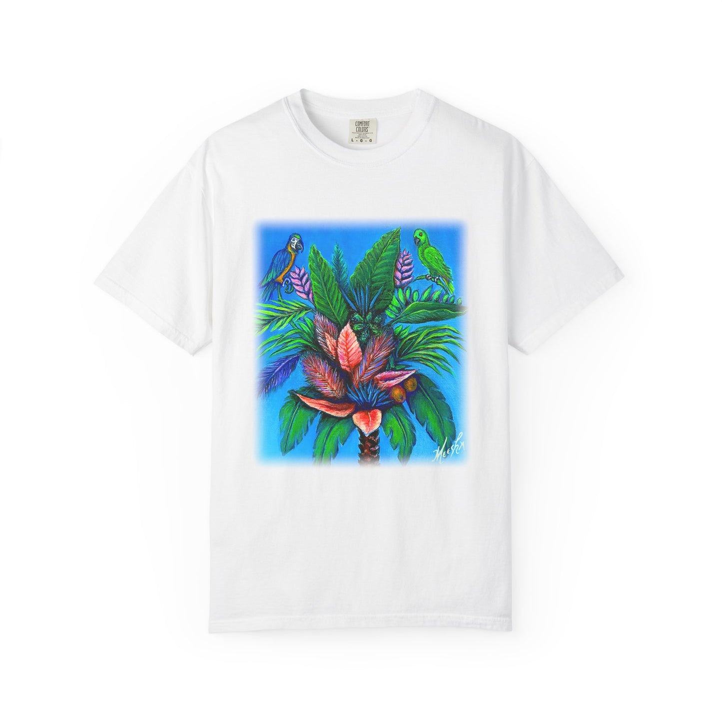 Palm Tree of Life Unisex Garment-Dyed T-shirt