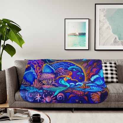 Celestrial Extraterrestrial Super Snuggly Sherpa Blanket