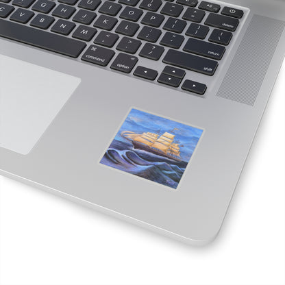 Whimsical Wavehopper Kiss-Cut Stickers