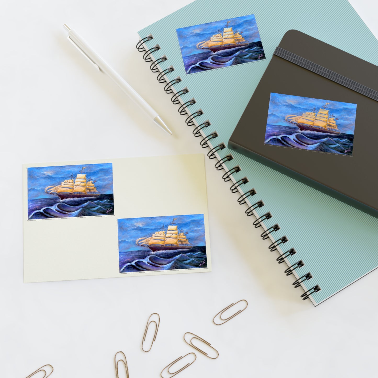 Whimsical Wavehopper Sticker Sheets, 6"x4"