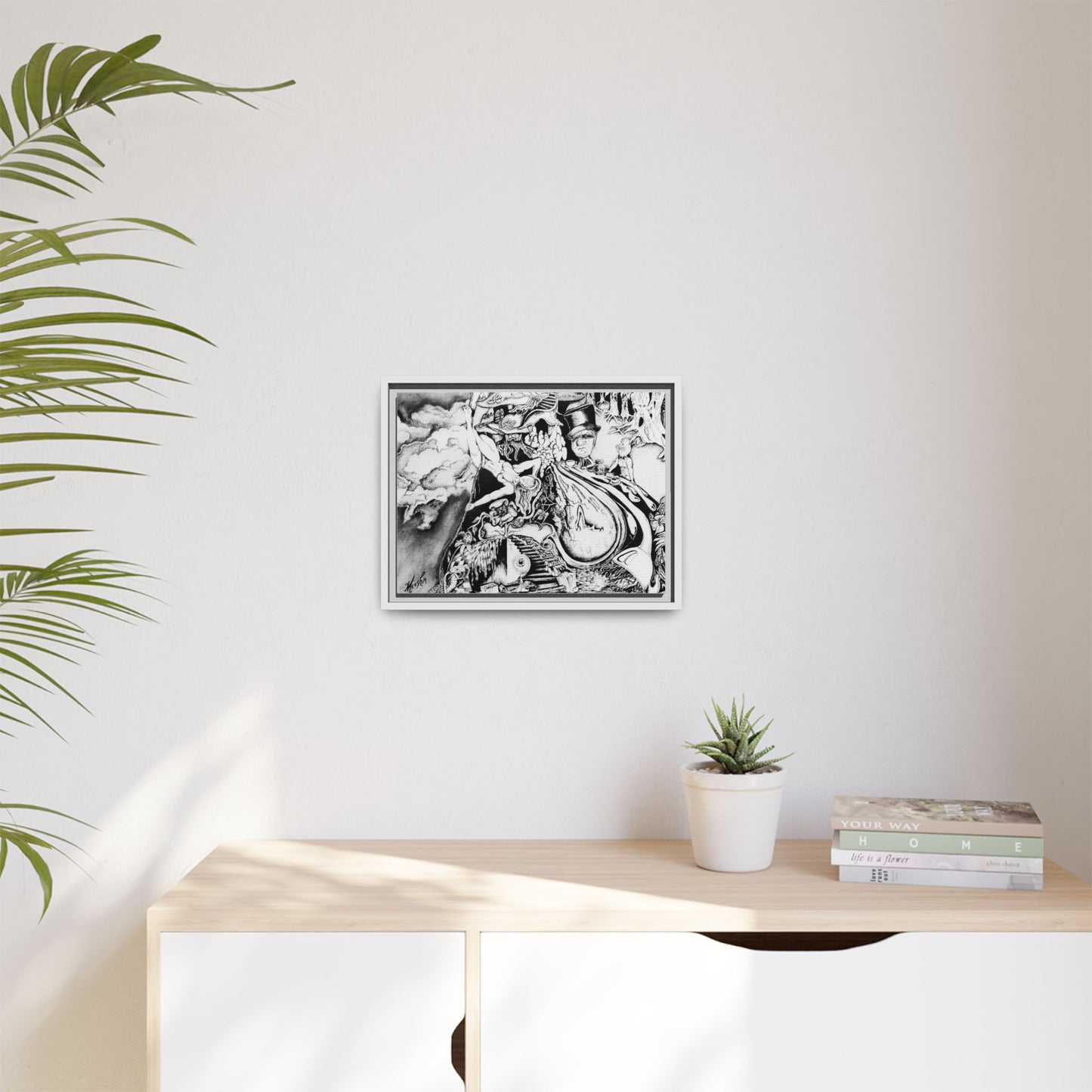 Alice In Blunderland Framed Canvas Print