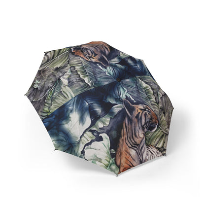Watchful Warrior Semi-Auto Open Foldable Umbrella with 8 strong fiber ribs
