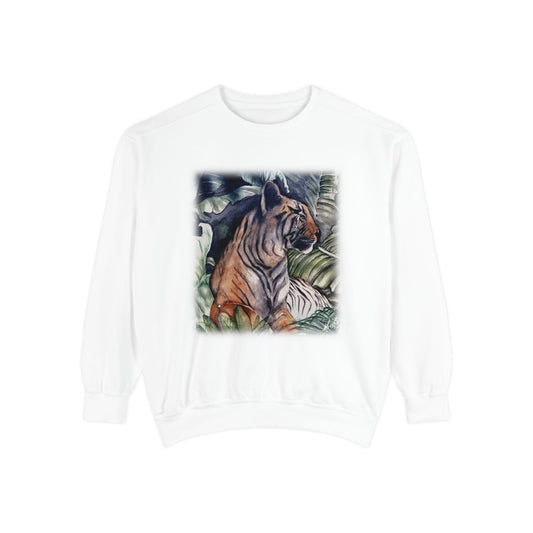 Watchful Warrior Unisex Garment-Dyed Sweatshirt