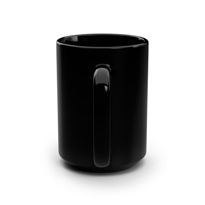 Out of Time Black Mug, 15oz