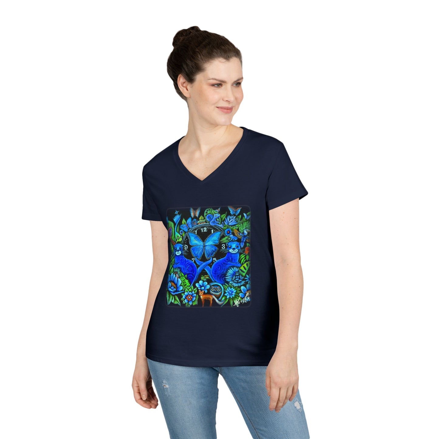 Out of Time Ladies' V-Neck T-Shirt