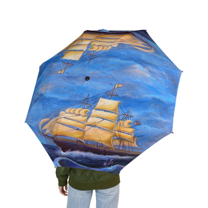 Whimsical Wavehopper Foldable Umbrella