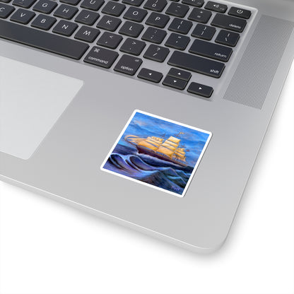 Whimsical Wavehopper Kiss-Cut Stickers