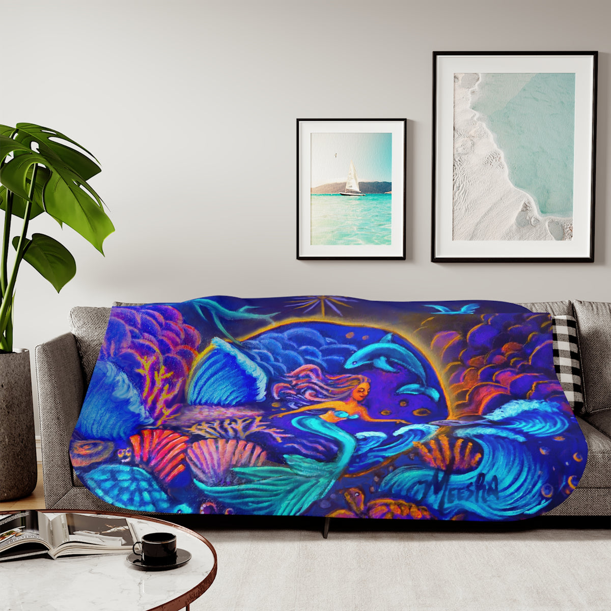 Celestrial Extraterrestrial Super Snuggly Sherpa Blanket