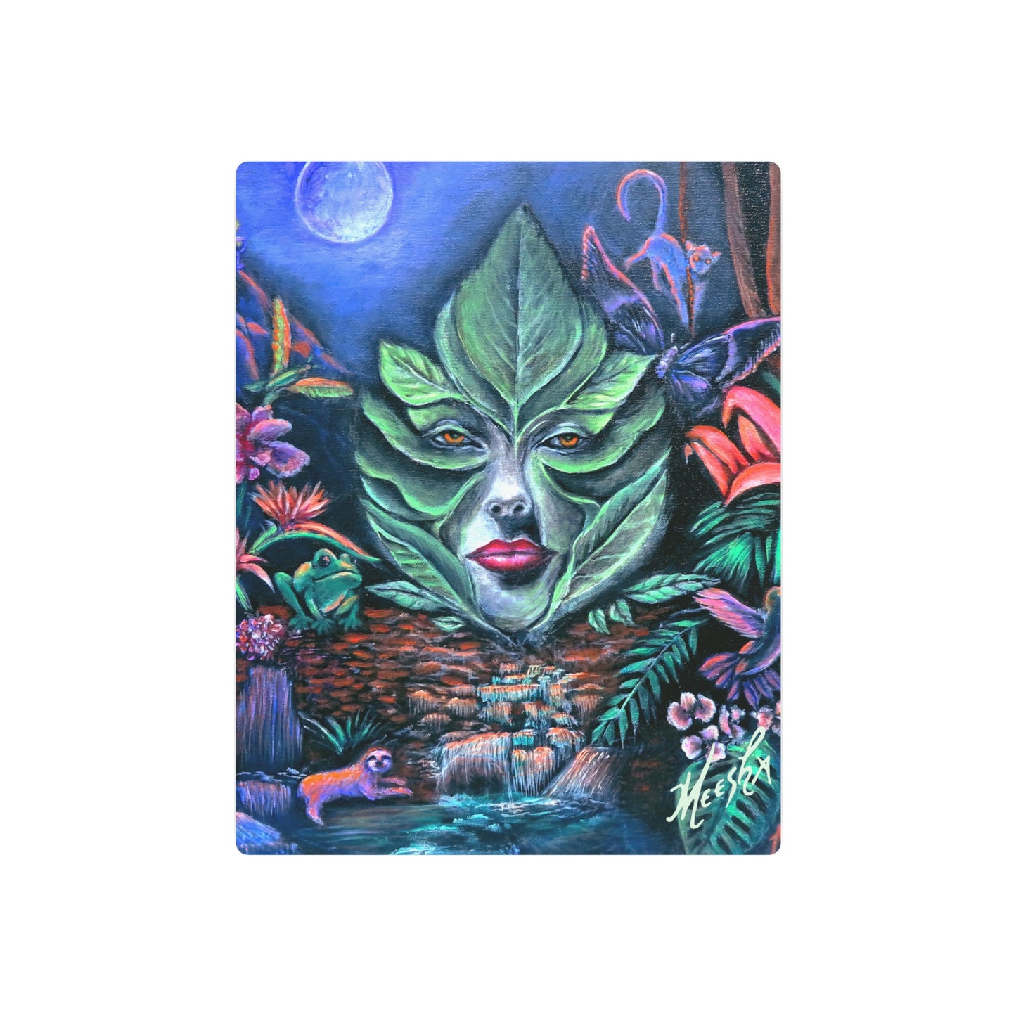Moonlight Mischief Metal Art Sign