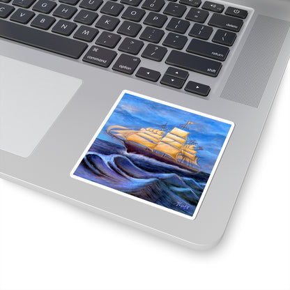 Whimsical Wavehopper Kiss-Cut Stickers