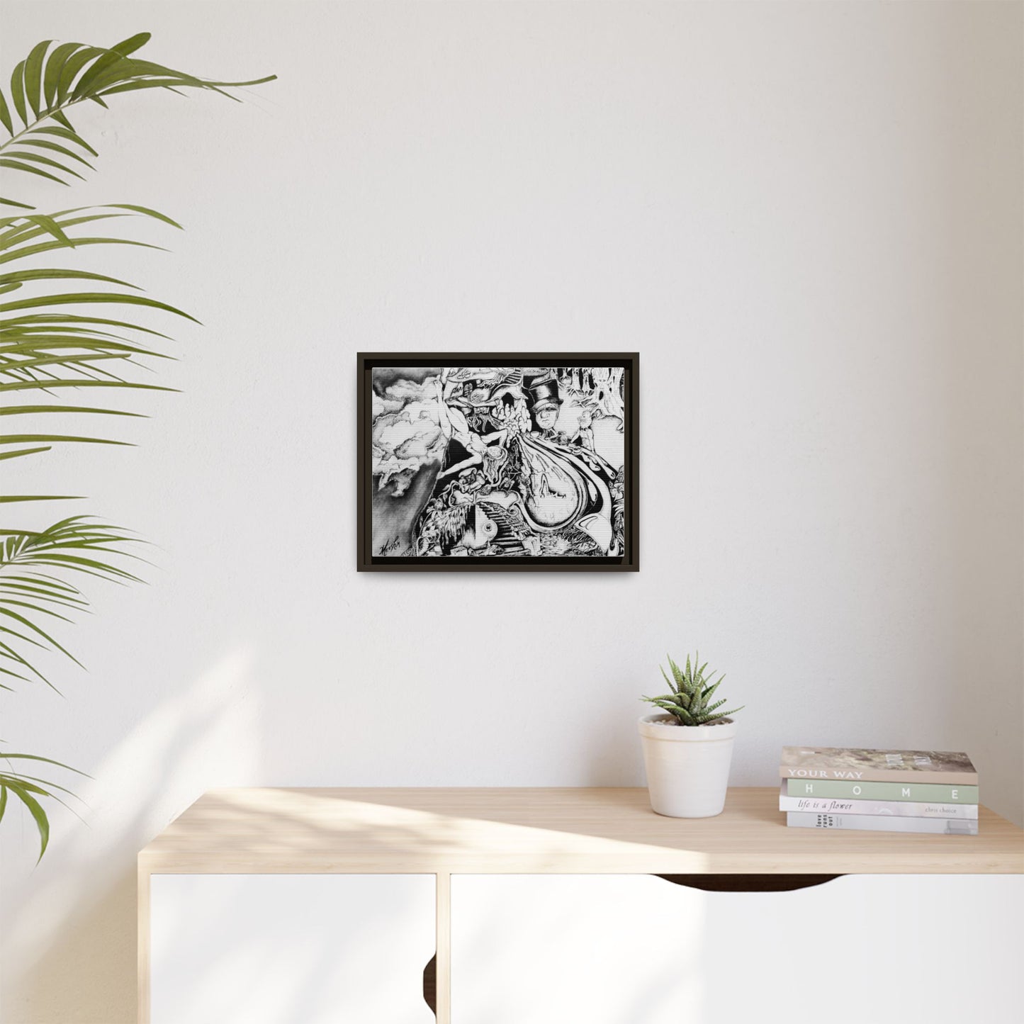 Alice In Blunderland Framed Canvas Print