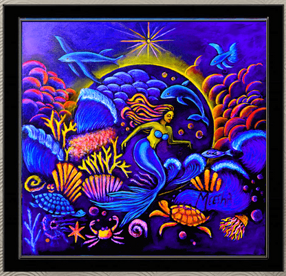 Celestial Extraterrestrial HiFi Framed Canvas Painting