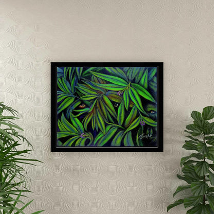 Jeepers Peepers Framed Canvas Painting